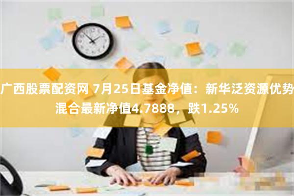 广西股票配资网 7月25日基金净值：新华泛资源优势混合最新净值4.7888，跌1.25%