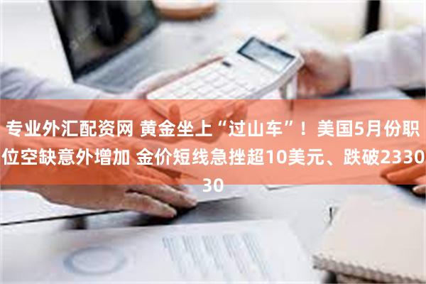 专业外汇配资网 黄金坐上“过山车”！美国5月份职位空缺意外增加 金价短线急挫超10美元、跌破2330