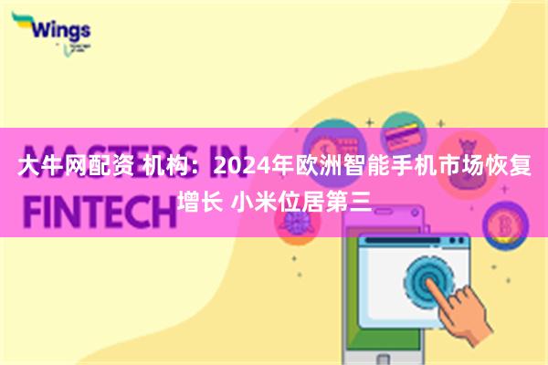 大牛网配资 机构：2024年欧洲智能手机市场恢复增长 小米位居第三