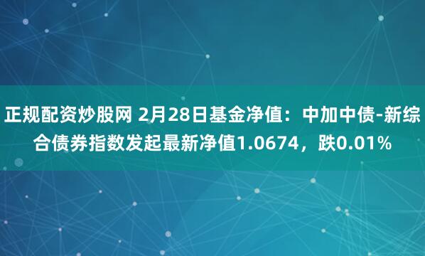 正规配资炒股网 2月28日基金净值：中加中债-新综合债券指数发起最新净值1.0674，跌0.01%